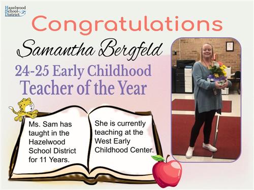 24-25 Early Childhood Teacher of the Year